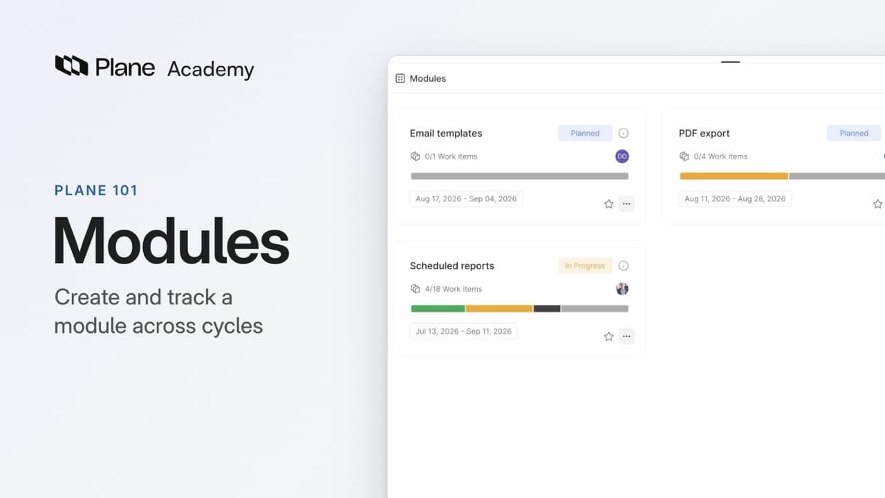 Create and track a module across cycles